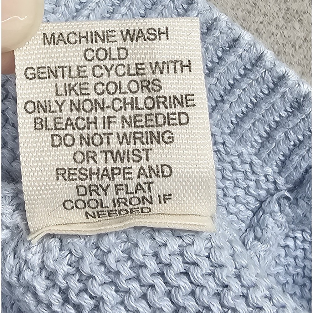 Moon and Madison Cropped  Sweater Baby Blue  Size Large - Picture 8 of 13